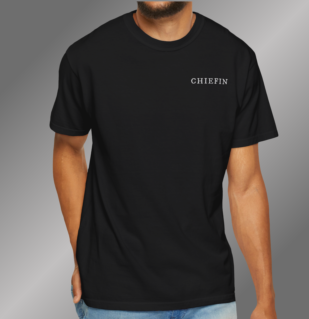 CHIEFIN WARRIOR SKULL - DESIGN ON BACK - Unisex T-shirt