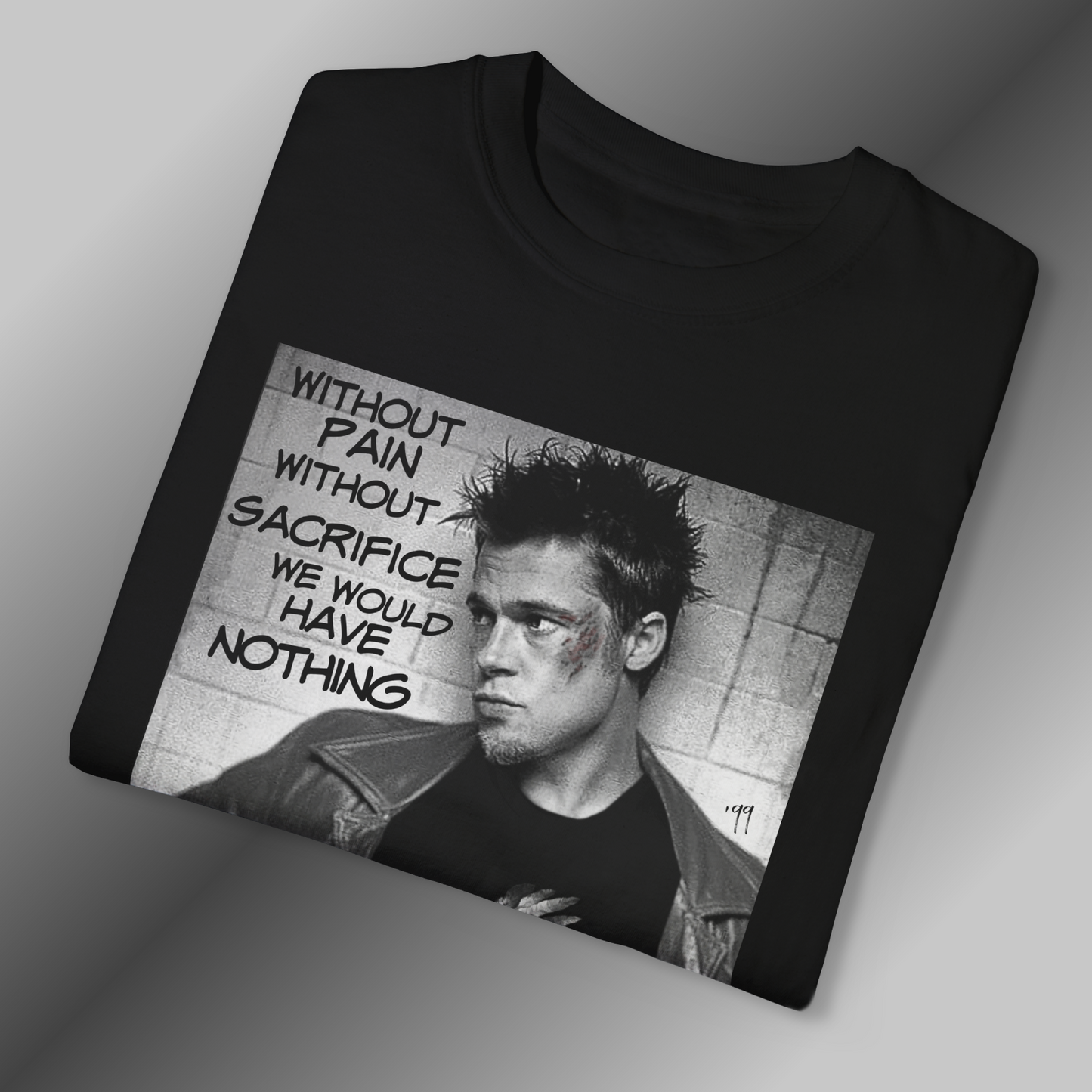 TRIBUTE TO FIGHT CLUB TYLER DURDEN- B&W -Unisex T-shirt