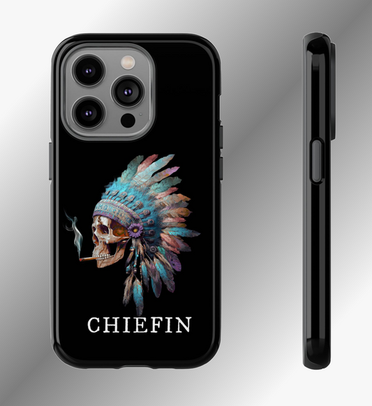 COLORFUL CHIEFIN SKULL PHONE CASE