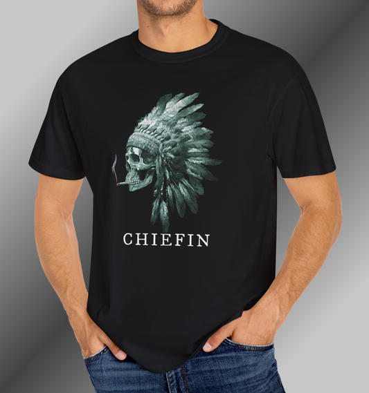 TOKING CHIEFIN SKULL WARRIOR- DESIGN ON FRONT - Unisex T-shirt