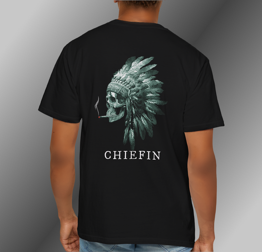 TOKING CHIEFIN SKULL WARRIOR- DESIGN ON BACK - Unisex T-shirt